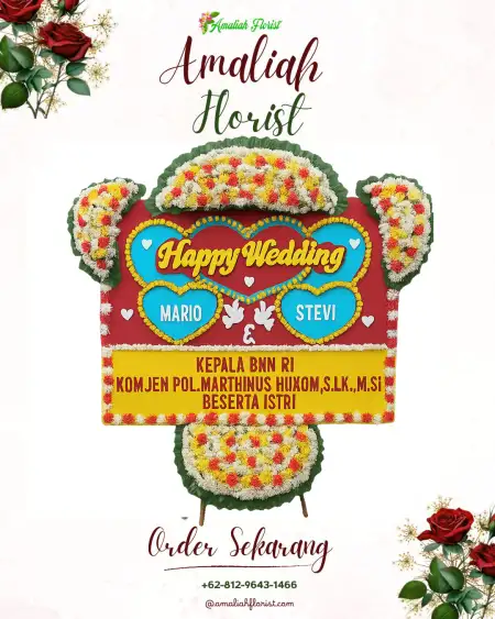 Papan Bunga Pernikahan Harper Mt Haryono Jakarta